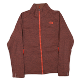 THE NORTH FACE Mens Red Heather Zip Jacket M Polyester Blend Casual Outdoor
