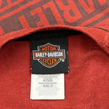 Harley Davidson Graphic T-Shirt - Small Red Cotton