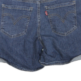 LEVI'S Womens Denim Blue Casual Shorts S W28 Distressed Roll Hem