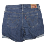LEVI'S Womens Denim Blue Casual Shorts S W28 Distressed Roll Hem