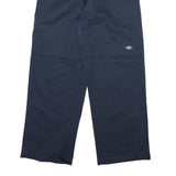 DICKIES Mens Cotton Blend Navy Regular Fit Straight Leg Trousers W32 L30