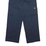 DICKIES Mens Cotton Blend Navy Regular Fit Straight Leg Trousers W32 L30