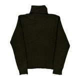 Polo By Ralph Lauren Roll Neck Sweater - Large Green Cashmere Blend