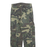 BRANDY MELVILLE Womens Cotton Blend Green Camouflage Regular Fit Cargo Trousers
