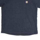 CARHARTT Mens Navy Blue Pocket T-Shirt 2XL Short Sleeve Crew Neck Workwear