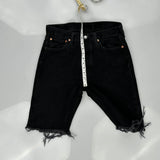 501 Levis Denim Shorts - 31W 10L Black Cotton