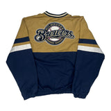 Milwaukee Brewers Mlb Mlb Baseball Jacket - XL Blue Polyester