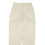 FANTY Womens Cotton Blend Cream Relaxed Straight Trousers W27 L29 Casual Wear