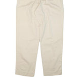 FANTY Womens Cotton Blend Cream Relaxed Straight Trousers W27 L29 Casual Wear