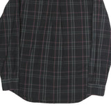 NAUTICA Mens Black & Grey Check Shirt M Cotton Long Sleeve Button-Down Collar