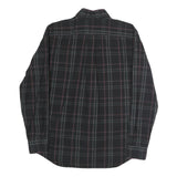 NAUTICA Mens Black & Grey Check Shirt M Cotton Long Sleeve Button-Down Collar