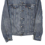 LEVI'S Mens Blue Cotton Blend Denim Jacket M Classic Button Closure Retro Style