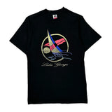 Single Stitch Lake George Fruit Of The Loom Graphic T-Shirt - Medium Black Cotton