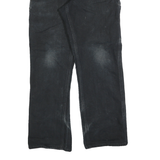 CARHARTT Mens Cotton Blend Black Relaxed Straight Trousers W29 L30 Workwear
