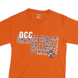 JANSPORT Mens Orange Crew Neck Short Sleeve S College Graphic Cotton Blend Tee