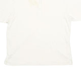 AUREA Mens White Short Sleeve Plain Polo Shirt L Cotton Blend Classic