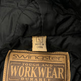 Construction Swingster Graphic Jacket - Large Black Polyester