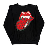 Rolling Stones Graphic Sweatshirt - Small Black Cotton Blend