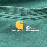 Carhartt Long Sleeve T-Shirt - 2XL Green Cotton