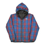 Age 18/20 The North Face Checked Puffer - XL Blue Down