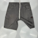 Dickies Cargo Shorts - 36W 10L Grey Cotton