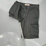 Levis Cargo Shorts - 30W 11L Grey Cotton
