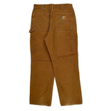 Carhartt Double Knee Carpenter Pants - 32W 30L Brown Cotton