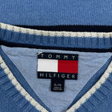 Tommy Hilfiger Striped Sweater - XL Blue Cotton