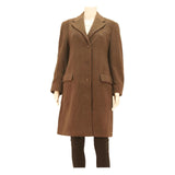 BURBERRY Womens Brown Classic Cotton Blend Jacket M Button Closure Plain