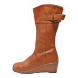 CROCS High Boots Brown Leather Womens UK 5