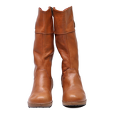 CROCS High Boots Brown Leather Womens UK 5