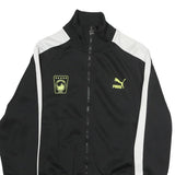 PUMA Mens Black & White Track Jacket M Polyester Zip Sports Casual Style