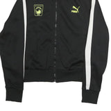 PUMA Mens Black & White Track Jacket M Polyester Zip Sports Casual Style