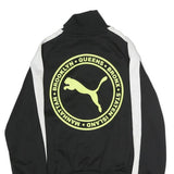PUMA Mens Black & White Track Jacket M Polyester Zip Sports Casual Style
