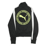 PUMA Mens Black & White Track Jacket M Polyester Zip Sports Casual Style