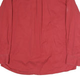 SADDLEBRED Mens Red Cotton Shirt XL Button Down Casual Long Sleeve Pocket