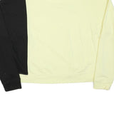 DKNY Womens Cream & Black Sweatshirt Crew Neck L Cotton Blend Pullover