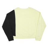 DKNY Womens Cream & Black Sweatshirt Crew Neck L Cotton Blend Pullover