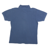 LACOSTE Mens Blue Short Sleeve Plain S Cotton Blend Polo Shirt Classic Fit