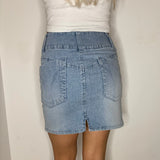 Kosmo Moda Mini Denim Skirt - 28W UK 8 Blue Cotton