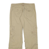 OLD NAVY Womens Regular Beige Cargo Trousers W31 L31 Cotton Blend Zip Pockets