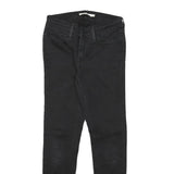 LEVI'S 710 Womens Jeans Black Slim Skinny Denim W24 L26 Zip Cotton Blend