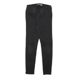 LEVI'S 710 Womens Jeans Black Slim Skinny Denim W24 L26 Zip Cotton Blend
