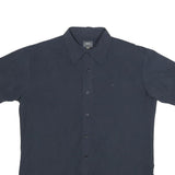 G-STAR Mens Black Plain Shirt XL Cotton Short Sleeve Casual Button Shirt