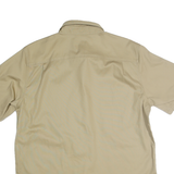 CARHARTT Mens Beige Skills USA Cotton Short Sleeve Shirt L Workwear Button-Down