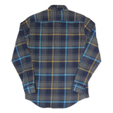 TOMMY HILFIGER Mens Blue & Grey Checked Flannel Shirt S Button Down Long Sleeve