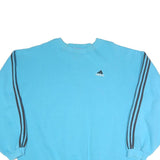 ADIDAS Mens Blue Sweatshirt XL Crew Neck Cotton Blend Classic Sportswear