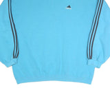 ADIDAS Mens Blue Sweatshirt XL Crew Neck Cotton Blend Classic Sportswear