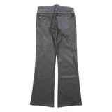 GANG Womens Grey & Black Regular Fit Flared Denim Rinse W29 L30 Stretch Zip