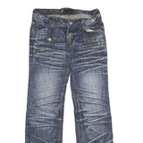 YOU GIVE ME FEEL Womens Jeans Blue Regular Straight Denim Medium W28 L30 Stylish